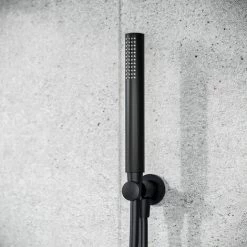 Voilet 2 Dial 2 Way Round Concealed Thermostatic Mixer Valve, Shower Head & Handset Matte Black -Comfort Bathroom Store 56993603 4