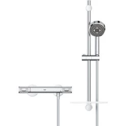 Grohe Precision Feel Thermostatic Shower Set With 3-jet Hand Shower (34791000) -Comfort Bathroom Store 57025405 3
