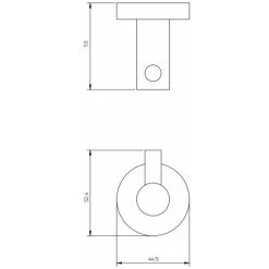 Miller Bond Single Hook - Black - 8722B -Comfort Bathroom Store 57340170 2