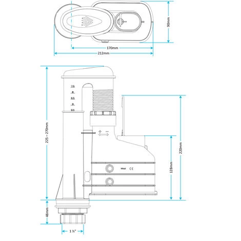 Toilet WC Cistern Dual Flush Adjustable Height VIVA Skylo 7.5-9.5 Flush Syphon 6 Toilet WC Cistern Dual Flush Adjustable Height VIVA Skylo 7.5-9.5 Flush Syphon - Image 4