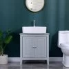 HMD FURNITURE Under Sink Cabinet With 2 Doors Basin Unit Wash Stands Vanity Units Floor Standing Cupboard Bathroom Storage Unit -Comfort Bathroom Store 57486557 1
