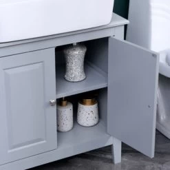 HMD FURNITURE Under Sink Cabinet With 2 Doors Basin Unit Wash Stands Vanity Units Floor Standing Cupboard Bathroom Storage Unit -Comfort Bathroom Store 57486557 3