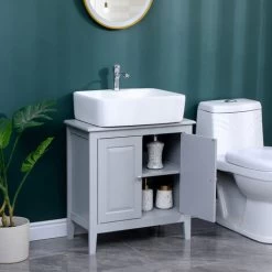 HMD FURNITURE Under Sink Cabinet With 2 Doors Basin Unit Wash Stands Vanity Units Floor Standing Cupboard Bathroom Storage Unit -Comfort Bathroom Store 57486557 5