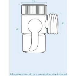 Chrome Adapter Two-Way Diverter For Kitchen And Bathroom Taps -Comfort Bathroom Store 57543208 4