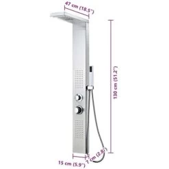 Shower Panel System Stainless Steel Square VidaXL -Comfort Bathroom Store 5757010 3