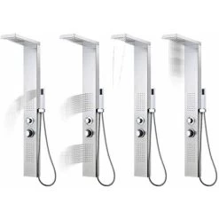 Shower Panel System Stainless Steel Square VidaXL -Comfort Bathroom Store 5757010 4