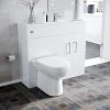 1000mm Slimline Floorstanding Vanity Basin And BTW Combo Unit White - Flat Pack