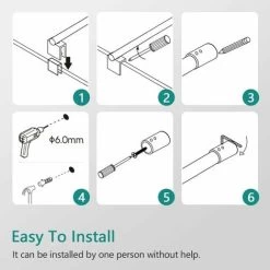 EMKE 700mm To 1200mm Adjustable Telescopic Length Bar Support Bar Stainless Steel Chrome Round Shape For Wet Room Shower Screen Walk In Shower Enclosure, Fits Thickness 8-10mm Glass -Comfort Bathroom Store 57870716 5