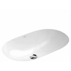 Villeroy & Boch O.Novo Undercounter Basin With Overflow - 530mm Wide - 0 Tap Hole - White Alpin - 41625001