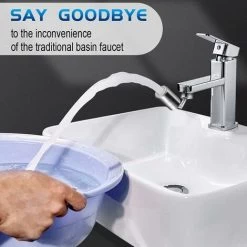 720 Degree Faucet Aerator, Swivel Kitchen Faucet Head 2 Modes Adjustable Shower Head Filter Sprayer For Kitchen Bathroom -Comfort Bathroom Store 58056895 5