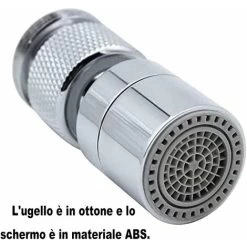 360° Swivel Faucet Aerator Brass 2 Mode Adjustable Kitchen Faucet Filter Bubbler With Nozzle Adapter - For Faucets With M22 External Thread Nozzle Or M24 Internal Thread -Comfort Bathroom Store 58057157 3