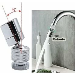 360° Swivel Faucet Aerator Brass 2 Mode Adjustable Kitchen Faucet Filter Bubbler With Nozzle Adapter - For Faucets With M22 External Thread Nozzle Or M24 Internal Thread -Comfort Bathroom Store 58057157 5