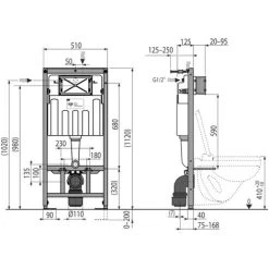 Matt Black Rimless ECO Wall Hung Toilet Pan, Seat & 1.12m Concealed WC 3-in-1 Cistern Frame Inc. Flush Plate -Comfort Bathroom Store 58225457 5
