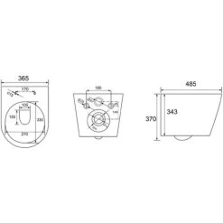 Matt Black Rimless ECO Wall Hung Toilet Pan, Seat & GROHE 38772001 Rapid 1.13m SL 3-in-1 WC Cistern Frame Inc. Plate -Comfort Bathroom Store 58225458 4