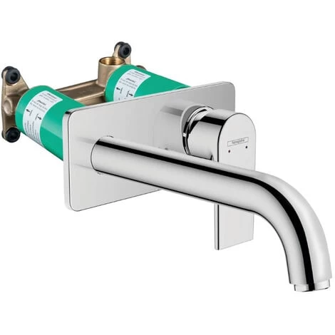 Hansgrohe Vernis Shape Set Concealed Wall-mounted Washbasin Mixer, 2 Outlets, 207 Mm Spout + Rough In Body, Chrome (71578000-SET) 3 Hansgrohe Vernis Shape Set Concealed Wall-mounted Washbasin Mixer, 2 Outlets, 207 Mm Spout + Rough In Body, Chrome (71578000-SET)