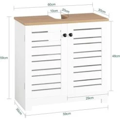 SoBuy Bathroom Under Sink Cabinet Vanity Unit,BZR40-W -Comfort Bathroom Store 58370522 3
