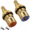 2 Pieces Ceramic Faucet Replacement Cartridge 20 Steps Universal Brass Faucet Replacement With Screw Replacement For Kitchen Home Bathroom Faucet Parts 2 2 Pieces Ceramic Faucet Replacement Cartridge 20 Steps Universal Brass Faucet Replacement With Screw Replacement For Kitchen Home Bathroom Faucet Parts -Comfort Bathroom Store 58408294 1