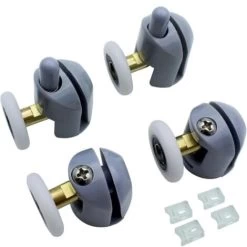 4pcs Shower Door Rollers, Shower Glass Rollers Shower Single Wheel Runner Pulleys, 25mm Wheels For Shower Enclosure, Shower Room, Shower Screen Parts Replacement