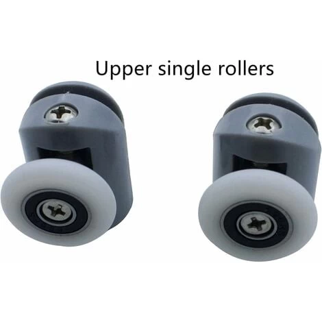 4pcs Shower Door Rollers, Shower Glass Rollers Shower Single Wheel Runner Pulleys, 25mm Wheels For Shower Enclosure, Shower Room, Shower Screen Parts Replacement 4 4pcs Shower Door Rollers, Shower Glass Rollers Shower Single Wheel Runner Pulleys, 25mm Wheels For Shower Enclosure, Shower Room, Shower Screen Parts Replacement - Image 2