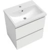 Bathroom Vanity Unit With Basin Storage Cabinets Flat Pack - 500mm Matt White + Wall Hung -Comfort Bathroom Store 58686084 1