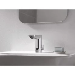 Grohe Bau Cosmopolitan E Set Of 2 Infra-red Electronic Basin Mixers 1/2",adjustable Temperature Limiter, Chrome (36451000-DUO) -Comfort Bathroom Store 58818276 4