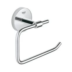 Grohe BauCosmopolitan Accessories Set With Wall Mounted Toilet Brush + Metal Toilet Paper Roll Holder, Chrome (40463001-DUOESSENTIALS) -Comfort Bathroom Store 58818454 3