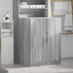 Washing Machine Cabinet Grey Sonoma 71x71.5x91.5 Cm VidaXL 10 Washing Machine Cabinet Grey Sonoma 71x71.5x91.5 Cm VidaXL -Comfort Bathroom Store 58883113 4