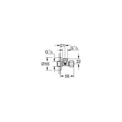 Grohe Angle Valve 1/2", Chrome (22032000) -Comfort Bathroom Store 58969839 2