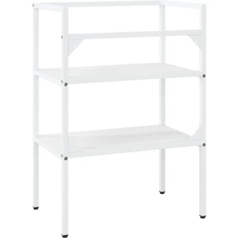 Bathroom Washbasin Frame White 59x38x83 Cm Iron VidaXL 7 Bathroom Washbasin Frame White 59x38x83 Cm Iron VidaXL - Image 5