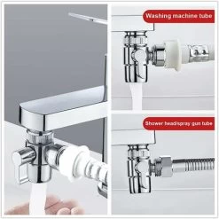 Diverter Valve Shower Attachment,Diverter Valve,Alloy Shower Faucet 2 Way Diverter Valve,Brass Diverter Valvefor Kitchen Sink Faucet Or Bathroom -Comfort Bathroom Store 59152303 4