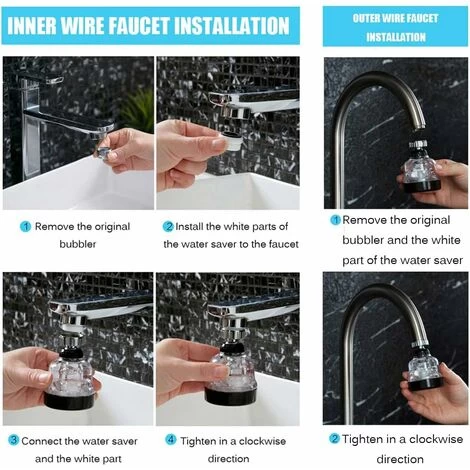 360°Swivel Faucet Tap Aerator, Adjustable 3 Mode Water-Saving Faucet Splash-Proof Filter Tap Booster For Bathroom Kitchen 7 360°Swivel Faucet Tap Aerator, Adjustable 3 Mode Water-Saving Faucet Splash-Proof Filter Tap Booster For Bathroom Kitchen - Image 5