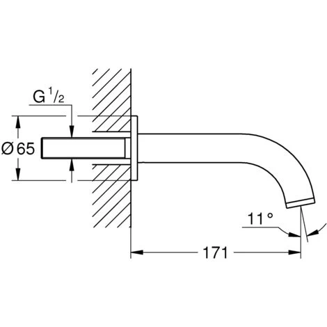 Grohe Atrio Bath Spout, Chrome (13139003) 4 Grohe Atrio Bath Spout, Chrome (13139003) - Image 2