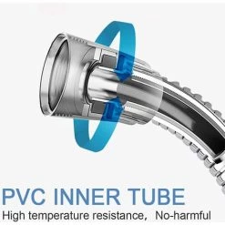 Shower Hose 1.5m, Premium Shower Hose With Double Twist Protection, Flexible And Kink Resistant Stainless Steel Shower Hose With Chrome, Universal Connection Size (Silver) -Comfort Bathroom Store 59337245 4