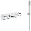 Grohe Grohtherm 2000 Thermostatic Bath/shower Mixer Set + 1 Jet Hand Shower + Hose And Wall Bracket, Chrome (34467001-Euphoria)