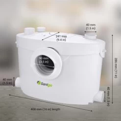 Silent Macerator Sanigo Waste Water Pump With Removable Control Panel 400W -Comfort Bathroom Store 59856778 4