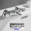 Thermostatic Shower Mixer Valve 1/2" Outlet, Modern Bath Mixer Tap Bar For Bathrooms, Hot & Cold Water 38℃ Intelligent Constant Temperature, Bathtub Chrome Faucet Diverter Valve Bath Tap -Comfort Bathroom Store 59935932 1