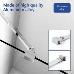 Meykoers 50cm Shower Enclosure Support Arm Bar , 180° Rotatable Chrome Support Arm Bar, Fits 6-8mm Glass -Comfort Bathroom Store 59945134 5