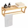 Wall Mounted Towel Rack 2 Tiers Display Shelf Bathroom Organiser Shelving Unit -Comfort Bathroom Store 60049504 1