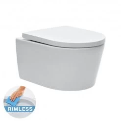 Geberit Toilet Set Support Frame With SAT Rimless Bowl, Invisible Fixings + Softclose Seat + Flush Plate (GebSatrimless-CR+) 9 Geberit Toilet Set Support Frame With SAT Rimless Bowl, Invisible Fixings + Softclose Seat + Flush Plate (GebSatrimless-CR+) -Comfort Bathroom Store 60131498 3