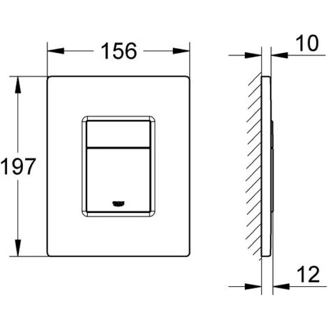 Grohe Even Two-touch Flush Plate, Anti-fingerprint Technology, Matt Black (38966KF0) 5 Grohe Even Two-touch Flush Plate, Anti-fingerprint Technology, Matt Black (38966KF0) - Image 3