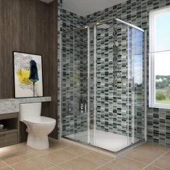 ELEGANT 1200 X 900 X 30 Mm Low Profile Shower Tray Anti-Slip Rectangular White Shower Tray For Shower Enclosure Cubicle With Waste Trap, Slate Drain Cover -Comfort Bathroom Store 60358242 4