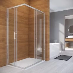 ELEGANT Low Profile Shower Tray White Anti Slip Shower Tray Rectangular Slate Effect Shower Base Tray 1200 X 800 X 30 Mm With Free Waste Trap, Slate Drain Cover -Comfort Bathroom Store 60362494 5