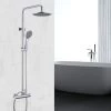 Acezanble Bathroom COOL TOUCH Thermostatic Mixer Shower Set Round Twin Head Exposed Valve Independent Water Divider Chrome 1 Acezanble Bathroom COOL TOUCH Thermostatic Mixer Shower Set Round Twin Head Exposed Valve Independent Water Divider Chrome -Comfort Bathroom Store 60547407 1