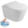 Lucco Avva Rimless Wall Hung Toilet With Soft Close Seat, White (Avvarimless) -Comfort Bathroom Store 60940513 1