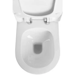 Lucco Avva Rimless Wall Hung Toilet With Soft Close Seat, White (Avvarimless) -Comfort Bathroom Store 60940513 4