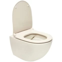 Vitra Sento SmoothFlush Rimless Toilet Bowl + Softclose Seat, Matt Taupe (7848-020-6147) -Comfort Bathroom Store 60958905 2