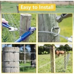 140 Pieces Galvanized Steel Spikes Fence Spikes Wire Mesh Spike 1.21.9cm U-shaped Fence Nail Staples For Fence Galvanized Clip Wire Mesh For Netting -Comfort Bathroom Store 60961948 4