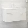 Topdeal Sink Cabinet White 90x38.5x46 Cm Chipboard FF804665UK -Comfort Bathroom Store 61185898 1