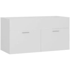 Topdeal Sink Cabinet White 90x38.5x46 Cm Chipboard FF804665UK -Comfort Bathroom Store 61185898 2