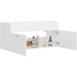 Topdeal Sink Cabinet White 100x38.5x46 Cm Chipboard FF804674UK -Comfort Bathroom Store 61186060 4